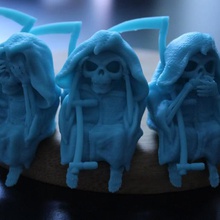 el trio muerto art reaper high poly high-poly skelleton dead evil death 3d print model - Mito3D