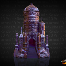eladrin dado Torre supporto gratuito architettura edificio rpg support free supports roll dicetower dice tower fatesend fates end dnd role playing game path finder tavolo tabletop games fey 3d print model - Mito3D