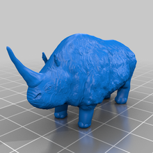 elasmotherium gioco animali dnd miniatura paleoart paleontologia rinoceronte 3d print model - Mito3D