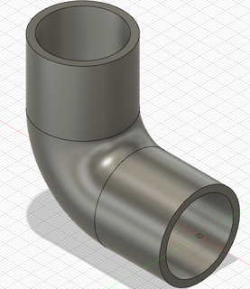 cotovelo 25mm IRL tubo IRL eletricidade elétrico tubo cotovelo 3d print model - Mito3D