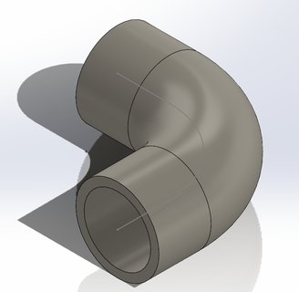 gomito 32mm pvc tubazioni 3d print model - Mito3D
