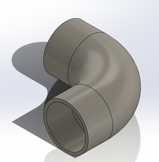 elbow 40mm pvc piping 3d print model - Mito3D