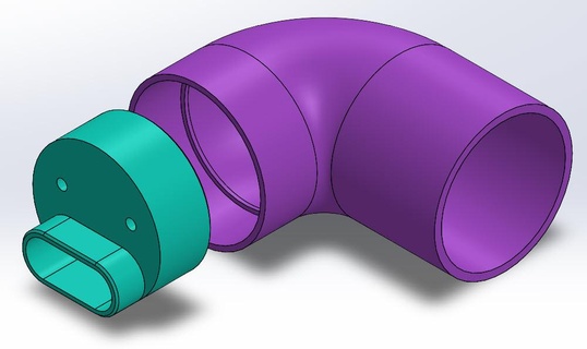 elbow adapter proxxon micromot fet saw 3d print model - Mito3D