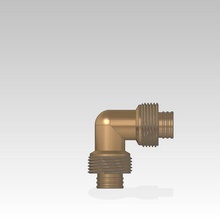 elbow fitting female 20-27 gas per diameter 20 home 3d print model - Mito3D
