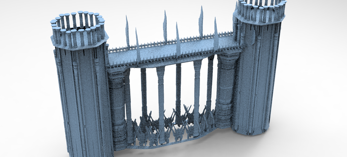 elden celtic ring bridge towers 2 city castle cathedral complex ancient picoftheday trending monument history architectural fantasy tower church building bloodbourne game street eldenring 3d print model - Mito3D