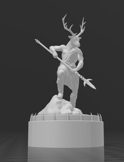 aîné parchemins hircine statue Jeu jouet modèle art Skyrim daedra figurine fantaisie médiéval 3d print model - Mito3D
