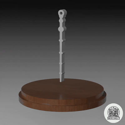 elder wand charm hoop hanging art harry potter wizarding world magical jewelry powerful accessories fantasy magic merchandise potterhead collectible fashion legendary trinket geeky fan mastery 3d print model - Mito3D
