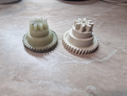 elecom ek-8808 - meat mincer slicer replacement gear helical 3d print model - Mito3D