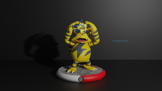 electabuzz pokemon 3d impresión modelo elekid electivire eléctrico trueno amarillo evolución Pikachu eevee ceniza pokebola pokedex relámpago 3d print model - Mito3D