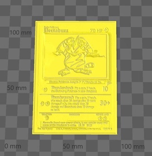 electabuzz pokemon tcg litofano Arte comercio tarjeta anime LED lámpara papel 3d print model - Mito3D