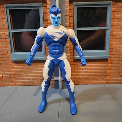 electric blue superman figure fully articulated mafex mcfarlane mezco head marvel legends action green lantern bizarro 3d print model - Mito3D