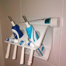 elettrico spazzola titolare supporto Casa denti dente dentifricio bagno 3d print model - Mito3D