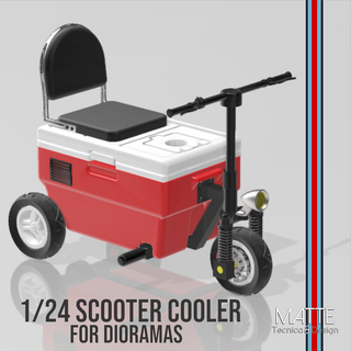 eléctrico enfriador scooter 1 24th escala dioramas cruz hielo caja coche vehiculo diorama modelo Tamiya revell aoshima modelado coches 3d print model - Mito3D