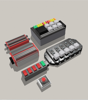 elettrico dettagli parti bundle scala modello macchina camion fusibile scatola relè interruttore gara trascinare gas 3d print model - Mito3D