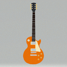 électrique guitare Gibson Paul sabrer 1959 art porte clés musique miniature 3d print model - Mito3D