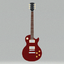 electric guitar - gibson les paul standard art keychain lp music miniature 3d print model - Mito3D