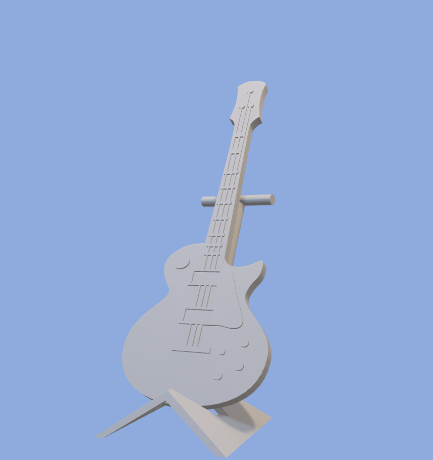 electric guitar guitarra electrica mini guitarrra foot music decoration desk 3D print model - Mito3D