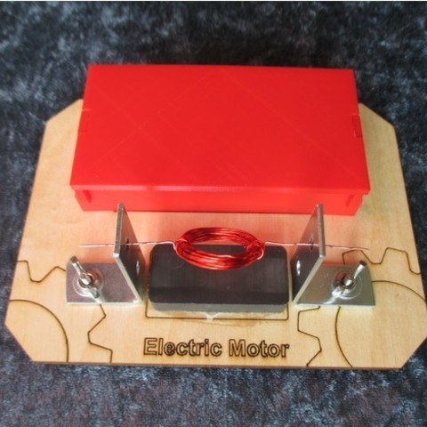 electric motor demonstration tool 3d printed diy electricity engineering engineeringproject laser lasercut lasercutter cutter school simple wire 3D print model - Mito3D
