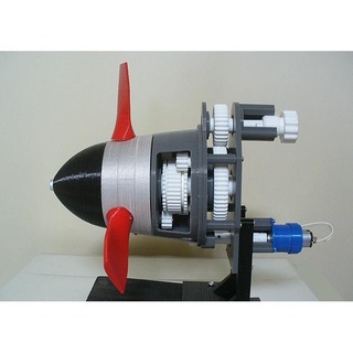 electric propeller vdm type differential rotating pitch change planetary gearbox db601 3d print model - Mito3D