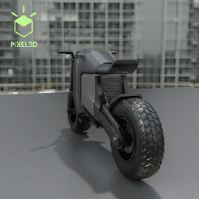 electric scrambler motorcycle exclusive design 21m-1 3d print model - Mito3D