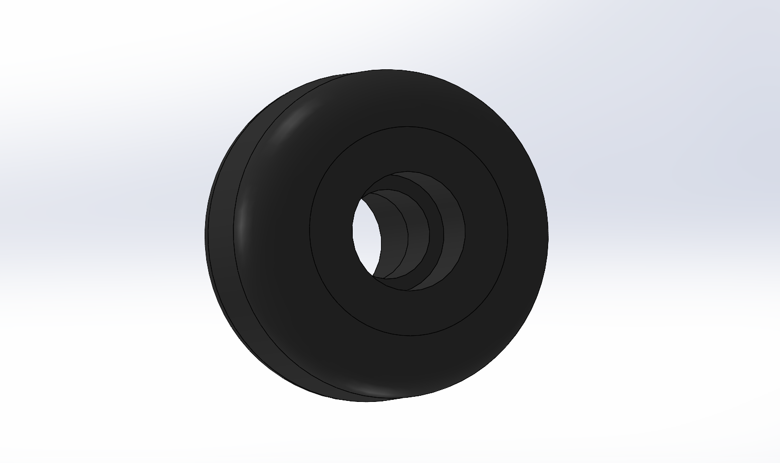 eléctrico patinar rueda flexible 3D print model - Mito3D
