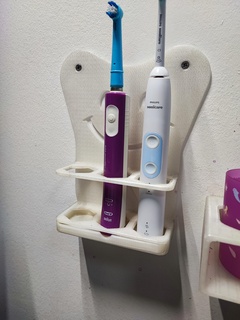 elektrik diş fırçası Kulp destek duvar montaj eğlence banyo 3d print model - Mito3D
