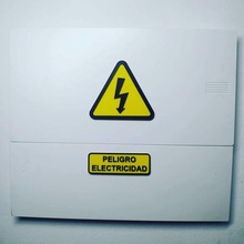 electrical hazard sign letters tool danger electricity electric 3d print model - Mito3D