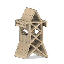 electricidad torre arete soporte 3d print model - Mito3D