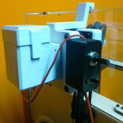 la caja de electrónica del sistema escape 80mm replicador herramienta Impresora 3d accesorios 3D print model - Mito3D