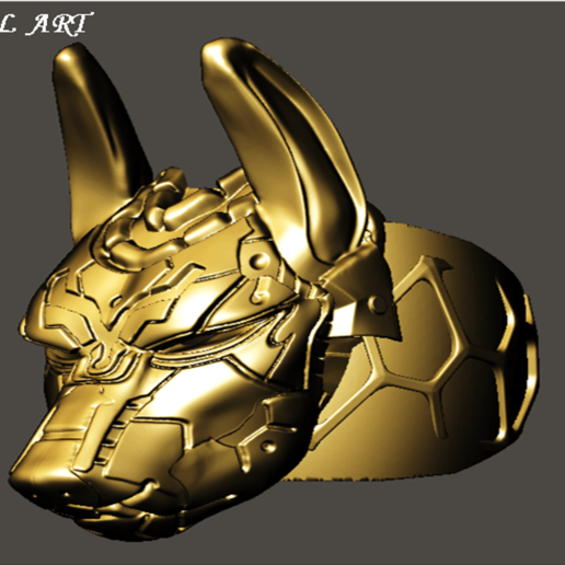 élégant anubis bijou bague bijoux anneaux art modèle 3D print model - Mito3D