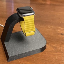 elegant apple watch charging stand customizable gadget dock fusion 360 3d print model - Mito3D