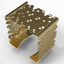 elegant beehive square bracelet jewelry 3d print model - Mito3D