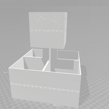élégante boîte la maison art les boîtes le stockage pâle chambre décoration 3d print model - Mito3D