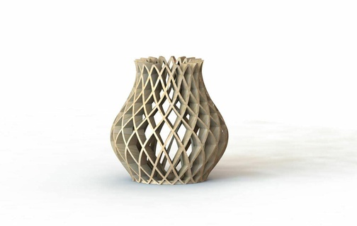 elegant design vase art artistic flowers spiral interiors minimalist minimalism nice flowerpot 3d print model - Mito3D