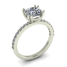 elegante compromiso anillo 8 puntas joyería joya 3d print model - Mito3D