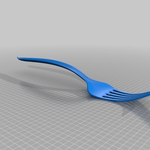 elegant fork home kitchen dining 3d print model - Mito3D