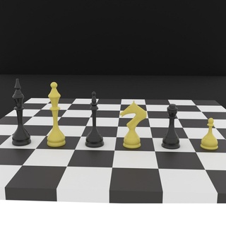 élégant Indien échecs ensemble pion Roi reine évêque Chevalier planche échiquier maitre 3d print model - Mito3D