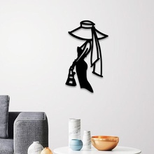 zarif Bayan duvar dekorasyonu sanat şapka baskı 3d 2d dekor dekorasyon kadın 3d print model - Mito3D