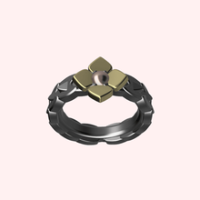 elegante anel de flor jóias jewerly natural 3d print model - Mito3D