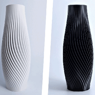 elegant spiral vase meek mode decoartion decor factorian design home dektop office minimalist modern decoration flower vases decorative 3d print model - Mito3D