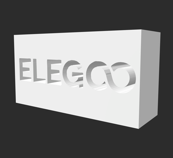 elegoo logo 3d yazıcı ayakta durmak işaret 3d print model - Mito3D