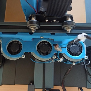 elegoo Neptuno 4 personalizado posterior ventilador montaje negro martes 3d impresora partes 3d print model - Mito3D