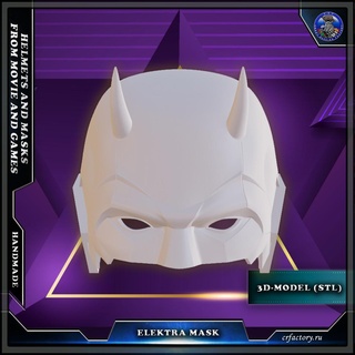 elektra mask marvel future fight electra daredevil cosplay helmet 3d print model - Mito3D