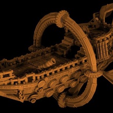 Elementare skyship Luft Schiff elemental ring dungeons and dragons 3d print model - Mito3D