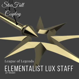elementalist lux staff league legends league cosplay lux elementalist lux lux cosplay  3d print model - Mito3D