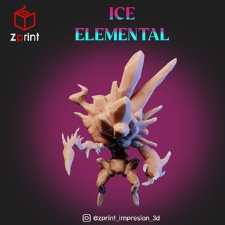 elementler Ayarlamak buz temel minyatür boyama masaüstü dnd d Zindanlar ejderhalar oyun 32mm önceden desteklenen yaratık canavar fantezi 3d print model - Mito3D