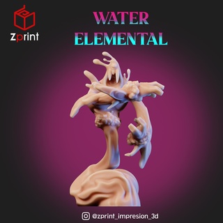 Elementale einstellen Wasser elementar Miniatur Malerei Tischplatte dnd Dungeons Drachen Spiel 32mm vorausgesetzt Kreatur Monster Fantasie 3d print model - Mito3D