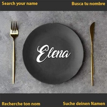 elena name banquet wedding communion dinner plate table decoration tablename 3d print model - Mito3D