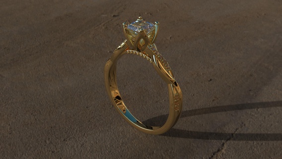 elena ring jewelry 3d print model - Mito3D