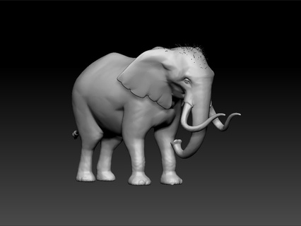 elefante arte scrivania test modello sorprendente animale 3d print model - Mito3D